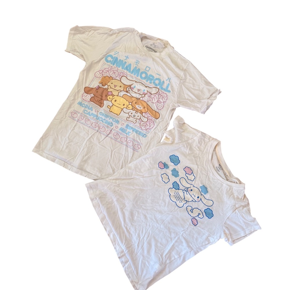 Kawaii Sanrio Cinnamoroll T-Shirt‎ Bundle Uniqlo UT & Hot Topic Graphic Tees